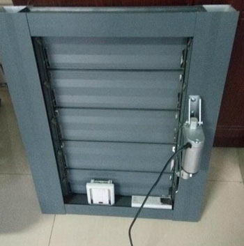 鋁合金電動(dòng)百葉窗安裝圖片